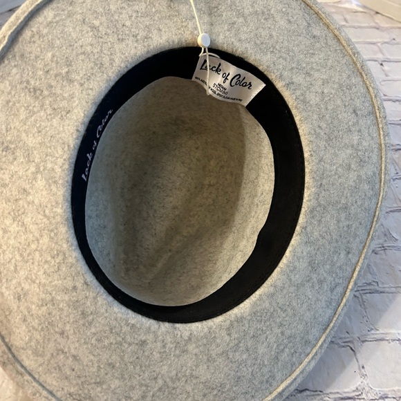 LACK OF COLOR AUSTRALIAN WOOL LIGHT GREY/VEGAN TAN BAND WESTERN NEUTRAL HAT 57CM main image 7